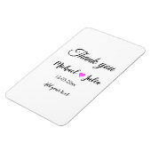 シンプルおミニマル感謝していさん名前ハートグリッター マグネット (左側)