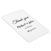 シンプルおミニマル感謝していさん名前ハートグリッター マグネット (右側)