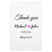 シンプルおミニマル感謝していさん名前ハートグリッター マグネット (縦)