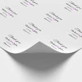 シンプルおミニマル感謝していさん名前ハートグリッター ラッピングペーパー (角)