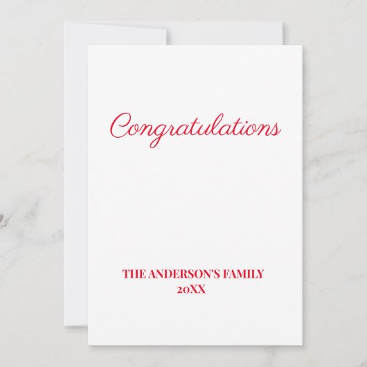 シンプルおミニマル祝いのテキストを追加 サンキューカード (正面)