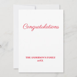 シンプルおミニマル祝いのテキストを追加 サンキューカード