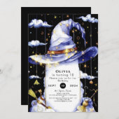 シンプルお洒落おもしろい誕生日 招待状 (正面/裏面)