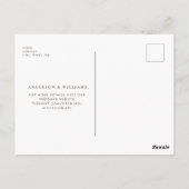 シンプルお洒落コンテンポラリーモノグラム救茶日 ポストカード (裏面)