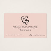 シンプルお洒落モダンハート割引 (裏面)