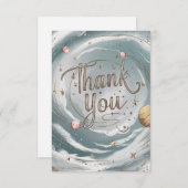 シンプルお洒落宇宙 サンキューカード (正面/裏面)