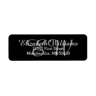 シンプルお洒落後頭内差出人住所ラベル ラベル