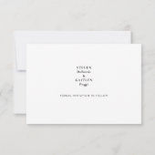 シンプルお洒落救モノグラ結婚ムブラックの日付II (裏面)