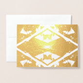 シンプルお洒落箔カード 箔カード (封筒付き正面)