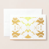 シンプルお洒落箔カード 箔カード (封筒付き正面)