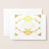 シンプルお洒落箔カード 箔カード (裏面封筒付き)