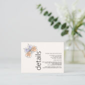 シンプルお洒落蝶サンゴとバイオレット エンクロージャーカード (スタンド正面)