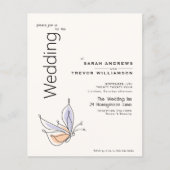 シンプルお洒落蝶サンゴとバイオレット チラシ (正面)