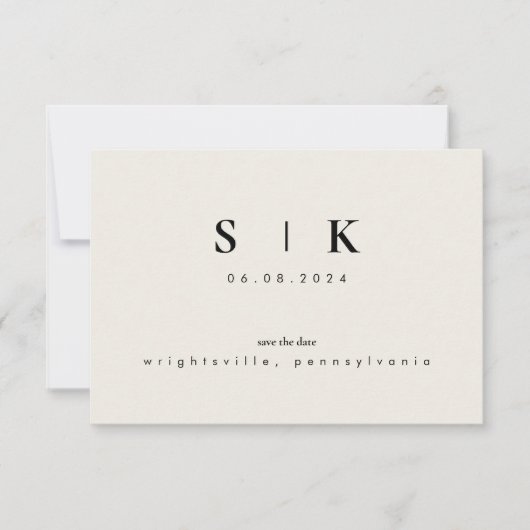シンプルお洒落Monogram Beige日付を保存III (正面)