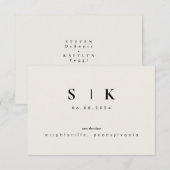 シンプルお洒落Monogram Beige日付を保存III (正面/裏面)
