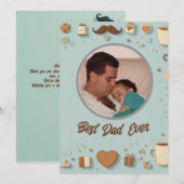 シンプルお父さエレガントんの日のグリーティングカード シーズンカード (正面/裏面)