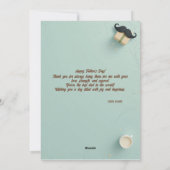 シンプルお父さエレガントんの日のグリーティングカード シーズンカード (裏面)