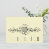 シンプルお祝いひまわり生命ありがとう サンキューカード (スタンド正面)