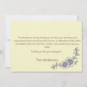 シンプルお祝いひまわり生命ありがとう サンキューカード (裏面)