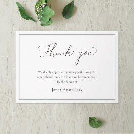 シンプルお葬儀礼札 サンキューカード