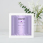 シンプルお誕生日エレガント招待 招待状 (スタンド正面)