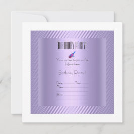 シンプルお誕生日エレガント招待 招待状