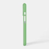 シンプルかわいいグリーンのミニマリスト風 iPhone 16ケース (左側面)