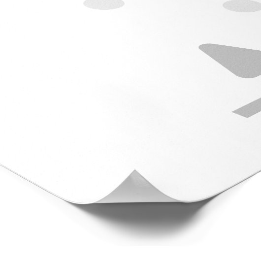 シンプルかわいいジャンピングラム1stバースデーウェルカムサイン ポスター (角)