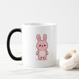 シンプルかわいいスタイルの悲しいウサギ モーフィングマグカップ
