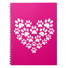 シンプルかわいいハートポープリント ノートブック
