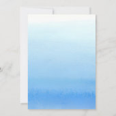 シンプルかわいいホエールブルー海の誕生日3 招待状 (裏面)