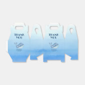 シンプルかわいいホエールブルー海誕生日ありがとう フェイバーボックス (折り畳みなし)