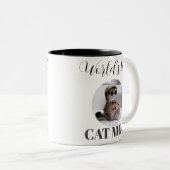 シンプルかわいいワールドの猫のマ最高のマの写真 ツートーンマグカップ (正面右)
