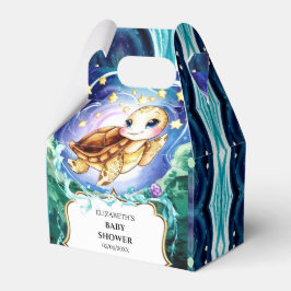 シンプルかわいい亀の赤ちゃんシャワー フェイバーボックス