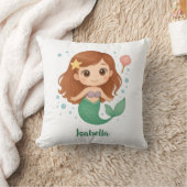 シンプルかわいい人魚 クッション (ブランケット)