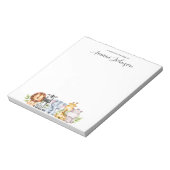 シンプルかわいい動物ジャングルキッズ ノートパッド (回転)