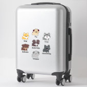 シンプルかわいい子犬 シール (スーツケース)