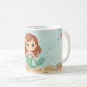シンプルかわいい小さな人魚 コーヒーマグカップ (正面右)