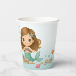 シンプルかわいい小さな人魚 紙コップ
