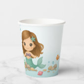 シンプルかわいい小さな人魚 紙コップ (正面)