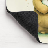 シンプルかわいい悲しい熊がハート作品を手に | マウスパッド (コーナー)