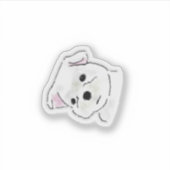 シンプルかわいい犬イラスト シール (正面)