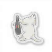 シンプルかわいい犬イラスト シール (正面)