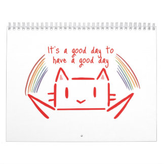 シンプルかわいい猫のイラスト カレンダー