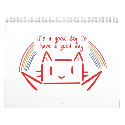シンプルかわいい猫のイラスト カレンダー (カバー)
