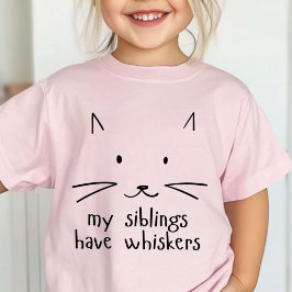 シンプルかわいい猫の顔の輪郭 Tシャツ