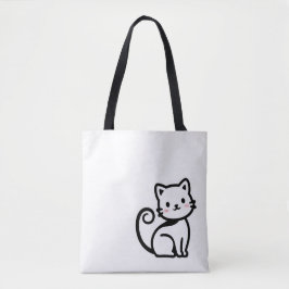 シンプルかわいい猫 トートバッグ