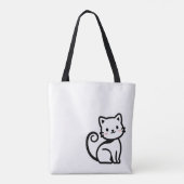 シンプルかわいい猫 トートバッグ (裏面)