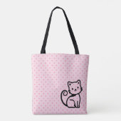 シンプルかわいい猫 トートバッグ (裏面)