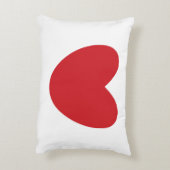 シンプルかわいい赤いハートパーソナライズされたバレンタインデー アクセントクッション (裏面(縦))